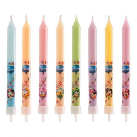 8 Velas forma Palillo Mickey Mouse & Friends 9 cm