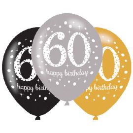 Globos con el número 60, globos de aluminio de Mylar de aluminio de 60 años  dorados, gigantes, para fiestas de cumpleaños de 60 años, decoraciones de
