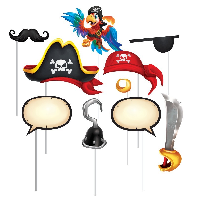 Fun Express, Accesorios de Piratas para Fotomatón, 12 piezas.