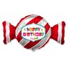 Globo Happy Birthday Caramelo 92 x 53 cm