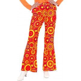 Pantalones Mujer Años 70 Bubbles Naranja