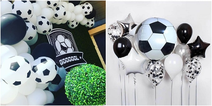 Recuerdos de fiesta de fútbol | Mochilas de fútbol con cordón para fiestas  de cumpleaños, eventos de equipo y mucho más, Balón de fútbol negro, Cordón