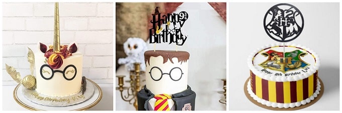 Topper Torta Feliz Cumpleaños Harry Potter Adorno torta
