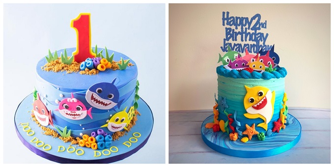 Decoración de pastel de tiburón bebé feliz cumpleaños Doo Doo Doo Baby  Shark decoraciones de cumpleaños decoraciones para tartas Baby Shark