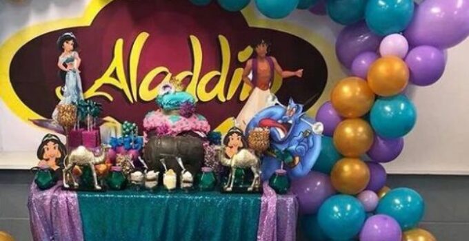 Diy Genio  Fiesta de cumpleaños princesa disney, Cumpleaños de princesa  disney, Aladdin