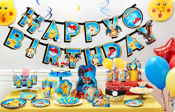 Decoración oficial de Pokémon para cumpleaños
