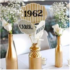 Ideas de decoración para bodas de oro
