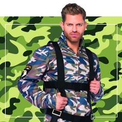 ▷ Disfraz Militar verde para Hombre