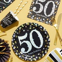 Decoración con globos para fiesta 50 cumpleaños - La Tavola Dulce