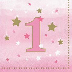  Decoraciones de primer cumpleaños para niña, decoración de  primer cumpleaños de color oro rosa, guirnalda de feliz cumpleaños de 1 año,  globos de fiesta de primer cumpleaños rosa y blanco para